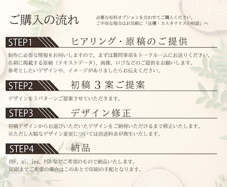 あなただけの【オリジナル名刺】フルオーダーできます 【印刷可・修正無制限】ブランドと個性がしっかり伝わる名刺制作 イメージ2