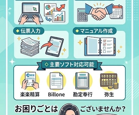 データ入力や資料作成を代行します 経費入力、マニュアル作成等、事務作業全般 イメージ1