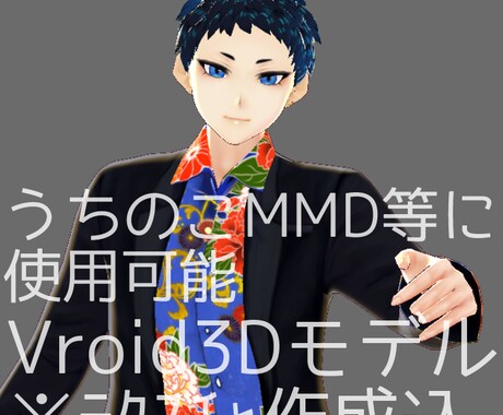 Vroidを使用して３Dモデルを制作します うちのこMMDしませんか？頭部のみ衣装のみも可能です イメージ1