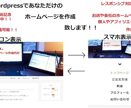 ワードプレスでホームページ又はブログを作成します 貴方のお店や会社や個人のホームページをお安くお作りします。 イメージ1