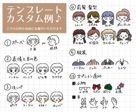 シンプルなゆるかわおしゃれアイコン作ります 【限定価格】簡単オーダーで可愛いアイコン作成いたします！ イメージ2