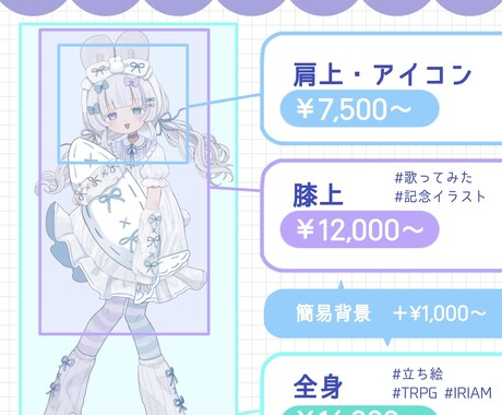 商用利用込！ふんわり可愛いイラストを描きます ◎SNSアイコン/1枚絵/立ち絵/配信用/サムネイル 等 イメージ1