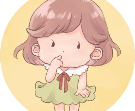 やわらかでかわいらしいSNSアイコンお描きします 童話のようなミニキャラクターになってみませんか？ イメージ2