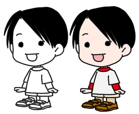 2頭身イラスト作成いたします アイコンなど幅広くお使いいただけます♪ イメージ1