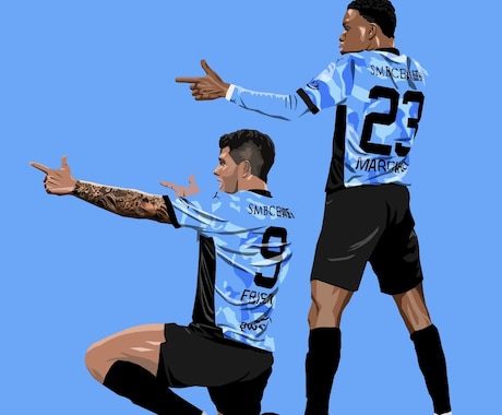 写真から躍動感あるスポーツイラスト描きます イメージ1