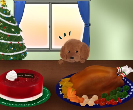 クリスマスの絵を描きます クリスマスなイラスト☻サンプル更新しました♪ イメージ2