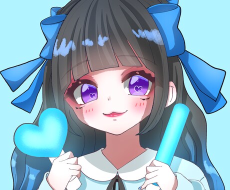 推し活している女の子を制作します SNS用イラスト・アイコン作成 イメージ1
