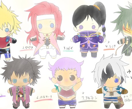 ぬい風デフォルメキャラ描きます ギュッと抱きしめたくなるようなぬい風キャラを制作します！ イメージ1