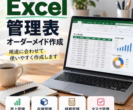 Excelで使いやすい管理表を作成します イメージ1