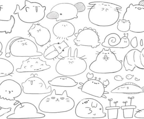 まんまる集合イラスト描いてます 癒しのまんまるキャラクターが1枚の紙に集合！ イメージ2