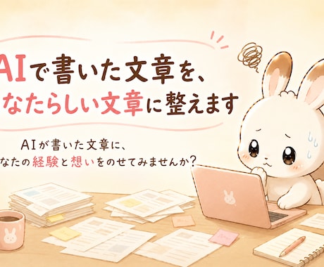 AIで書いた文章に、あなたの言葉を取り戻します AIが書いた文章に、あなたの経験と想いをのせてみませんか？ イメージ1