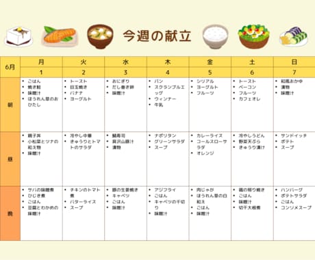 献立の悩みを解決します 簡単・時短・節約・栄養満点の献立を提案 イメージ1