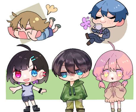 デフォルメイラスト作成します アイコン・動画やゲームの素材などにどうぞ！ イメージ2