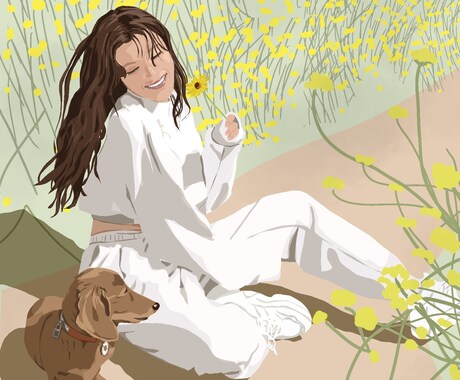 写真を元に繊細でおしゃれなイラスト描きます お気に入りの写真をイラストにして思い出に残しませんか✨ イメージ2