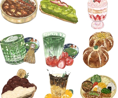 商用利用可能！フードイラストを制作します グッズや広告、プロモーションビデオ作成にいかがですか？ イメージ1