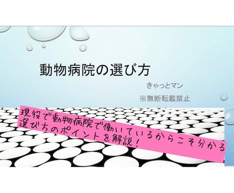 動物病院勤務者が教える動物病院の選び方を紹介します あまり知られていない状況に応じた間違えない選び方を動画で解説 イメージ1