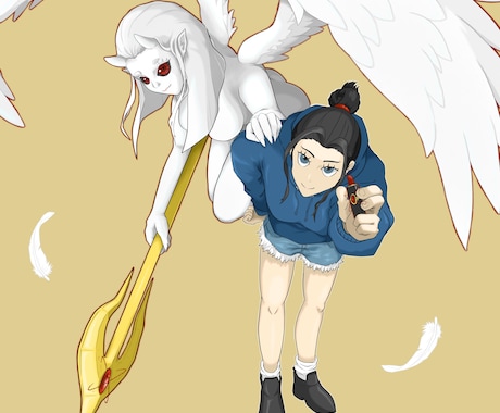 あなただけのキャラクターの一枚画を作成します いただく写真から、人物や物をキャラクターにして仕上げます！ イメージ1