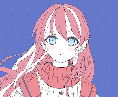 お目が可愛いアイコン制作致します 可愛い女の子イラスト制作します！ イメージ1