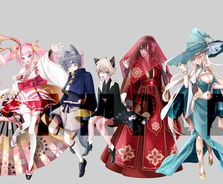 キャラクター立ち絵作成します TRPG（配信などにも！）の立ち絵などを作成いたします！ イメージ1