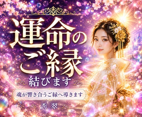 霊視タロットで運命のご縁を結び導きます 魂が響き合う♡幸せへと続くご縁を視ます イメージ1