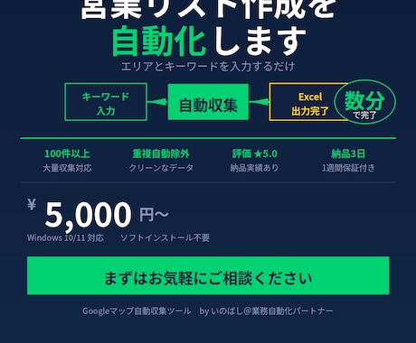自動作成ツール作ります Googleマップから店舗リストURLを自動作成 イメージ1