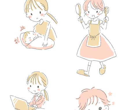 商用可！【1枚1000円～】イラストを描きます SNSやブログなど、かわいい雰囲気に♪ イメージ2