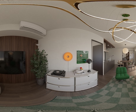 360°室内パノラマCGを作成します 360°パノラマCGで魅力的な室内を体験できるサービスです。 イメージ2