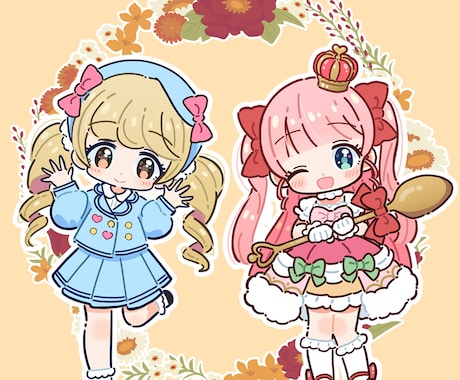 かわいいちびキャラ制作します キュートでポップなイラスト アイコン グッズ等に イメージ1