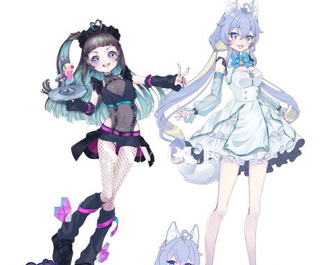 目を引くキラキラしたイラスト作成いたします 目を引く色使いと繊細なキャラクターや小物の描写が得意です イメージ2