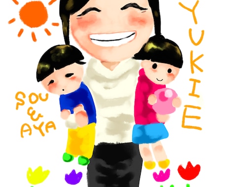 似顔絵イラスト作ります パステル風の可愛いイラストがお好きな方へ★ イメージ2