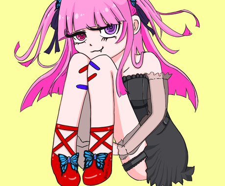 イラスト作成受付ます 背景透過も可能、ミニマムなキャライラストです イメージ1