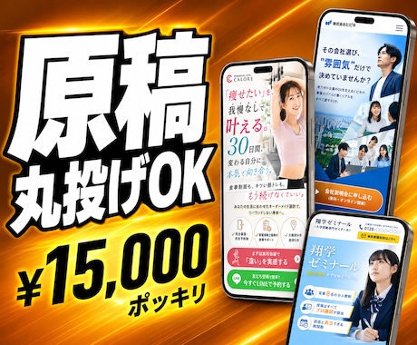 月3名様限定！原稿丸投げでもLP作ります イメージ1