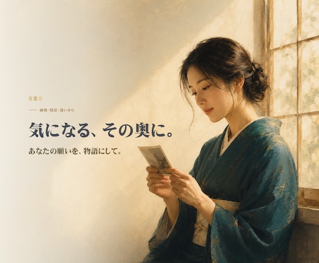 奥深くに眠る、無意識の願いや感情を、物語で映します ★言葉にできない、あなたの奥深くに眠る本当の言葉を、物語に。 イメージ1