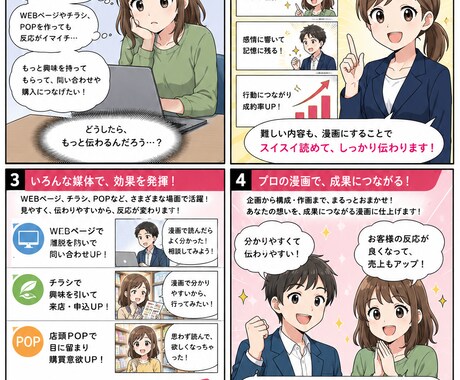 商品サービス紹介・採用PRに強い企業漫画制作します 企業PR用漫画を制作します【集客・認知UP】 イメージ2