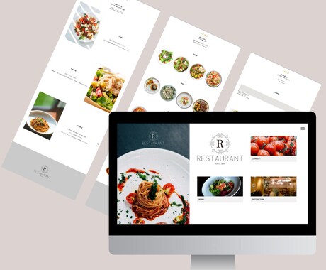 飲食店サイト（テンプレート使用）承ります 一から制作したデザインのテンプレートをもとに制作します。 イメージ2