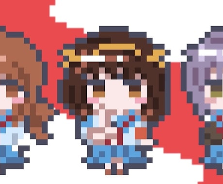 デフォルメドット絵描きます かわいいSDキャラ・ミニキャラのドット絵を作成します イメージ2