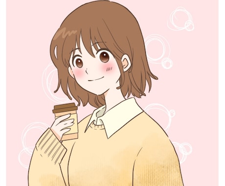 女性向け｜大人ゆるかわなSNSアイコン描きます 「やさしく大人っぽい印象」のアイコンを制作します。 イメージ2