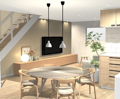 1部屋2カット◆内観パースを作成します "マイホーム検討中の方"あなたのお家を3D化してみませんか？ イメージ1