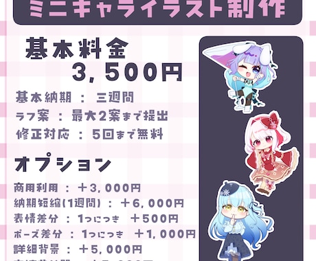 商用OK！ミニキャラ描きます グッズなど◎  短期でもちっとカワイイミニキャラ描きます♪ イメージ2
