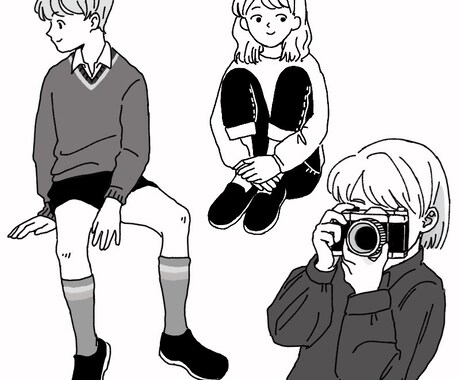 シンプルなイラストを描きます SNS、ブログのアイコンや挿絵にどうぞ！ イメージ1
