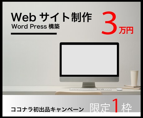 1枠限定価格 | 広告代理店がHPを制作します 先着順のキャンペーン価格！丁寧なヒアリングでご要望に対応 イメージ1