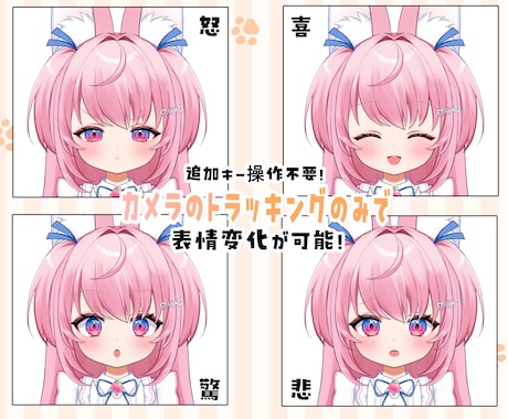 表情豊かで高可動なLive2Dモデリングいたします 企業V実績有！滑らかな動きで高品質なVTuberモデルを製作 イメージ2