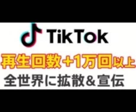 TikTok再生回数1万回以上拡散します TikTokをバズらせる再生ブースト！ イメージ1