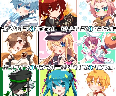 デフォルメ強め・かわいい萌え系のアイコン描きます アイコン / ヘッダーをご希望に合わせてお描きします！ イメージ2