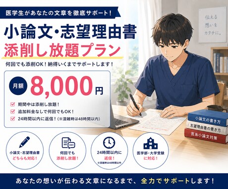 小論文、志望理由書を指導します イメージ1