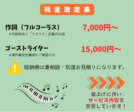 経験豊富な作詞家があなたの希望に寄り添います ボカロ音源で譜割もサポート！曲作りがスムーズに進む歌詞制作 イメージ2
