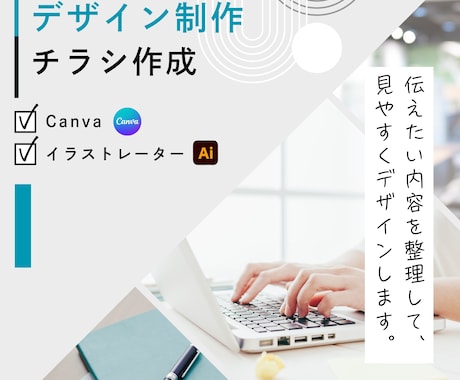 Canva・イラレでチラシ制作します 内容整理から見やすくデザインします イメージ1