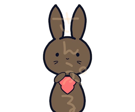 うさぎにつきいろんな表情などをおつけします イメージ1
