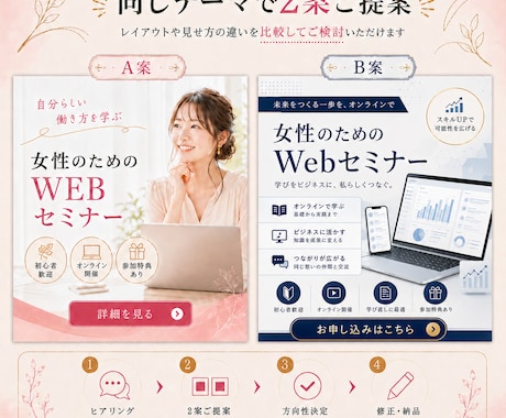 目に留まるバナー・ヘッダー・SNS画像を作成します バナー/ヘッダー/サムネイル/広告画像などを丁寧に制作します イメージ2