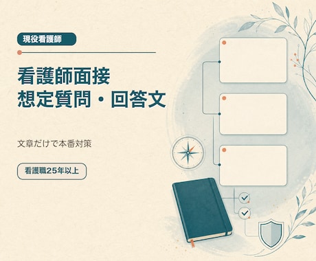 看護師面接の想定質問と回答文を文章で対策します 看護職25年以上｜本番で話せる回答へ整理 イメージ1